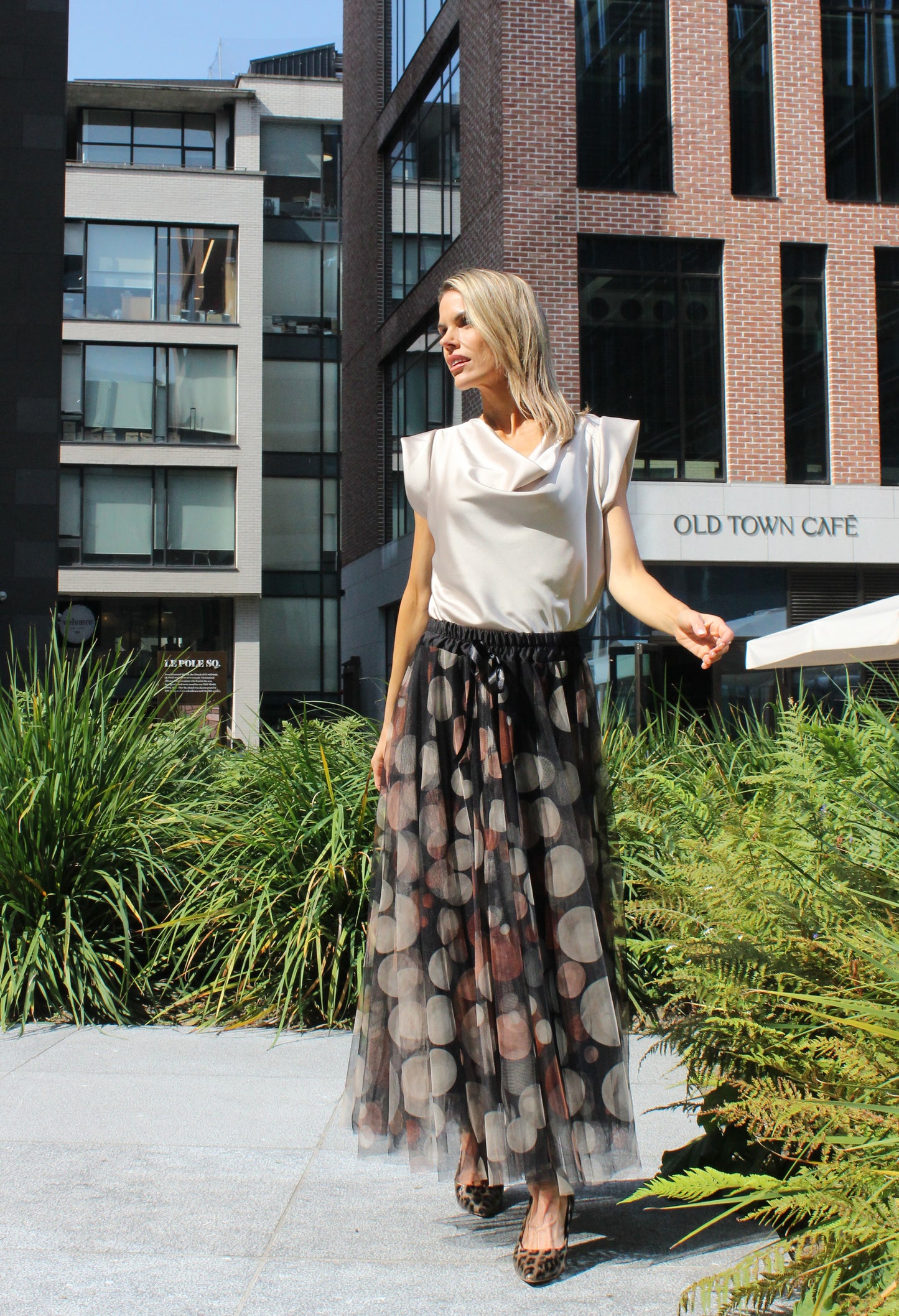 Cocoa Dots Tulle Skirt