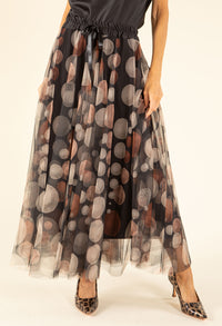 Cocoa Dots Tulle Skirt