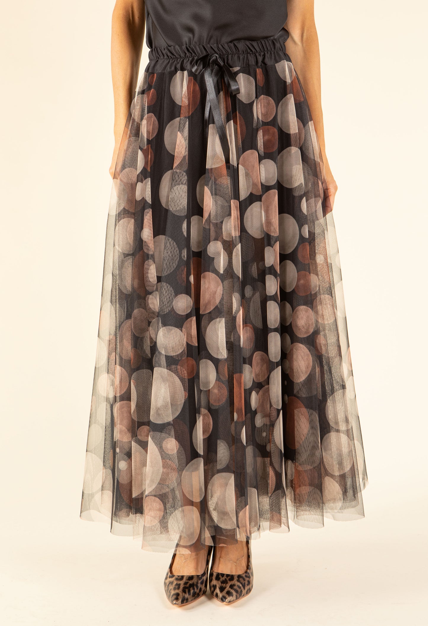 Cocoa Dots Tulle Skirt
