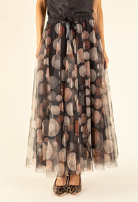 Cocoa Dots Tulle Skirt