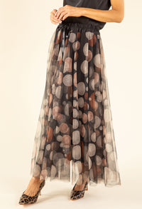 Cocoa Dots Tulle Skirt