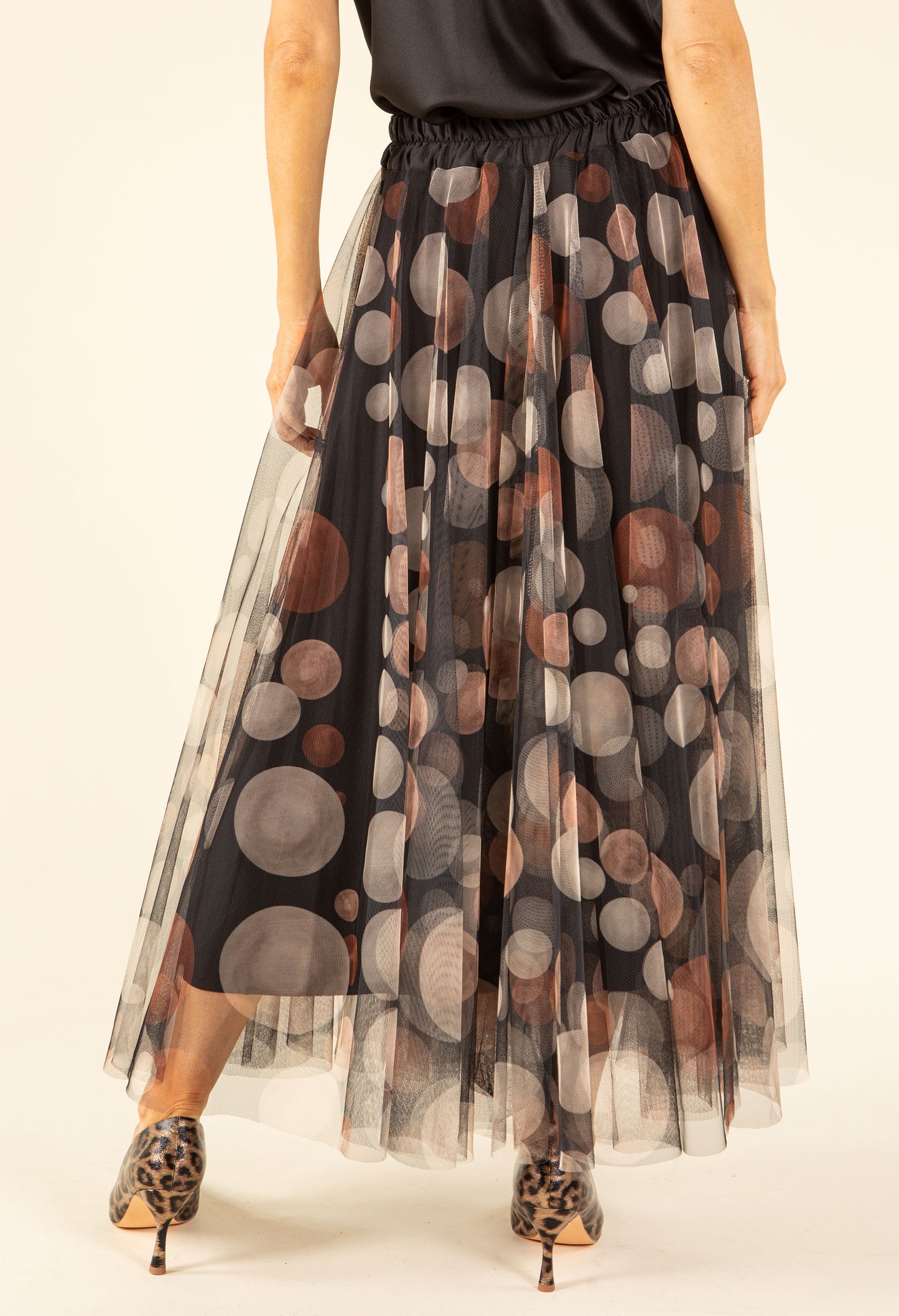 Cocoa Dots Tulle Skirt