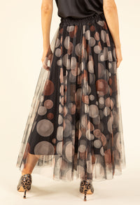 Cocoa Dots Tulle Skirt