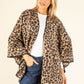 Soft Boucle Leopard Cape
