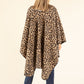 Soft Boucle Leopard Cape
