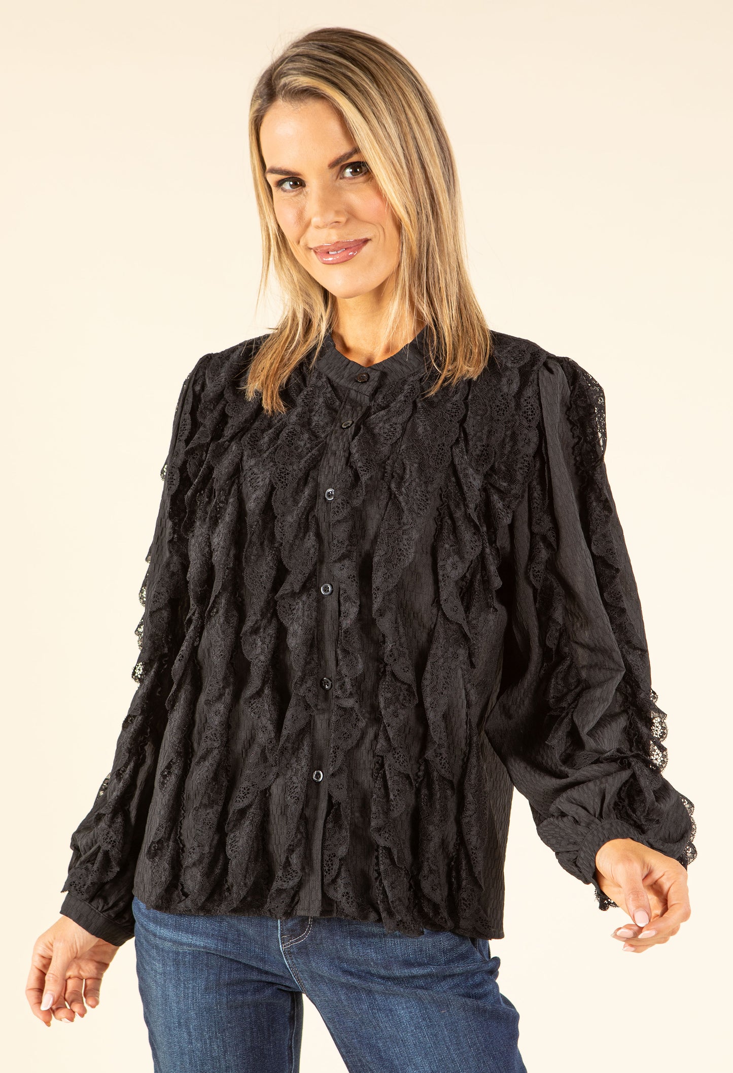 Ruffled Lace Blouse