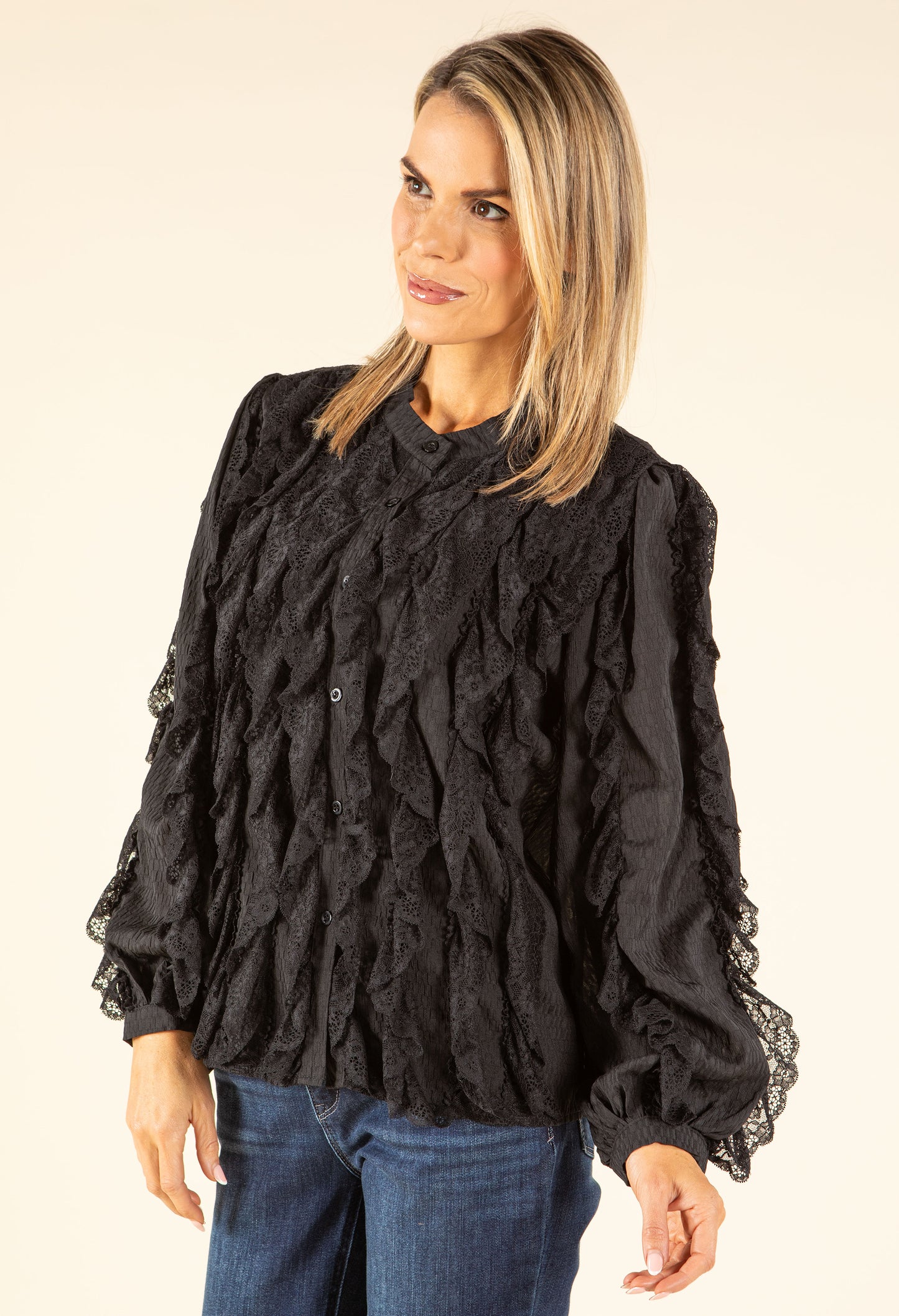 Ruffled Lace Blouse