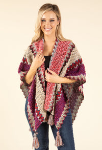 Vintage Design Knit Pocho