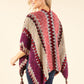 Vintage Design Knit Pocho