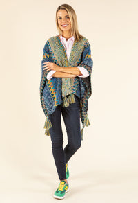 Vintage Design Knit Pocho