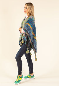 Vintage Design Knit Pocho