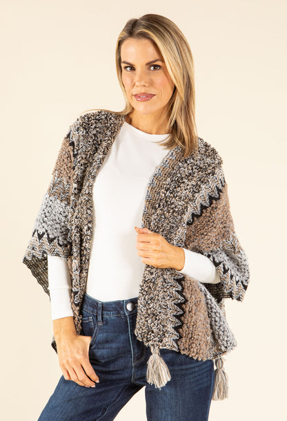 Vintage Design Knit Pocho