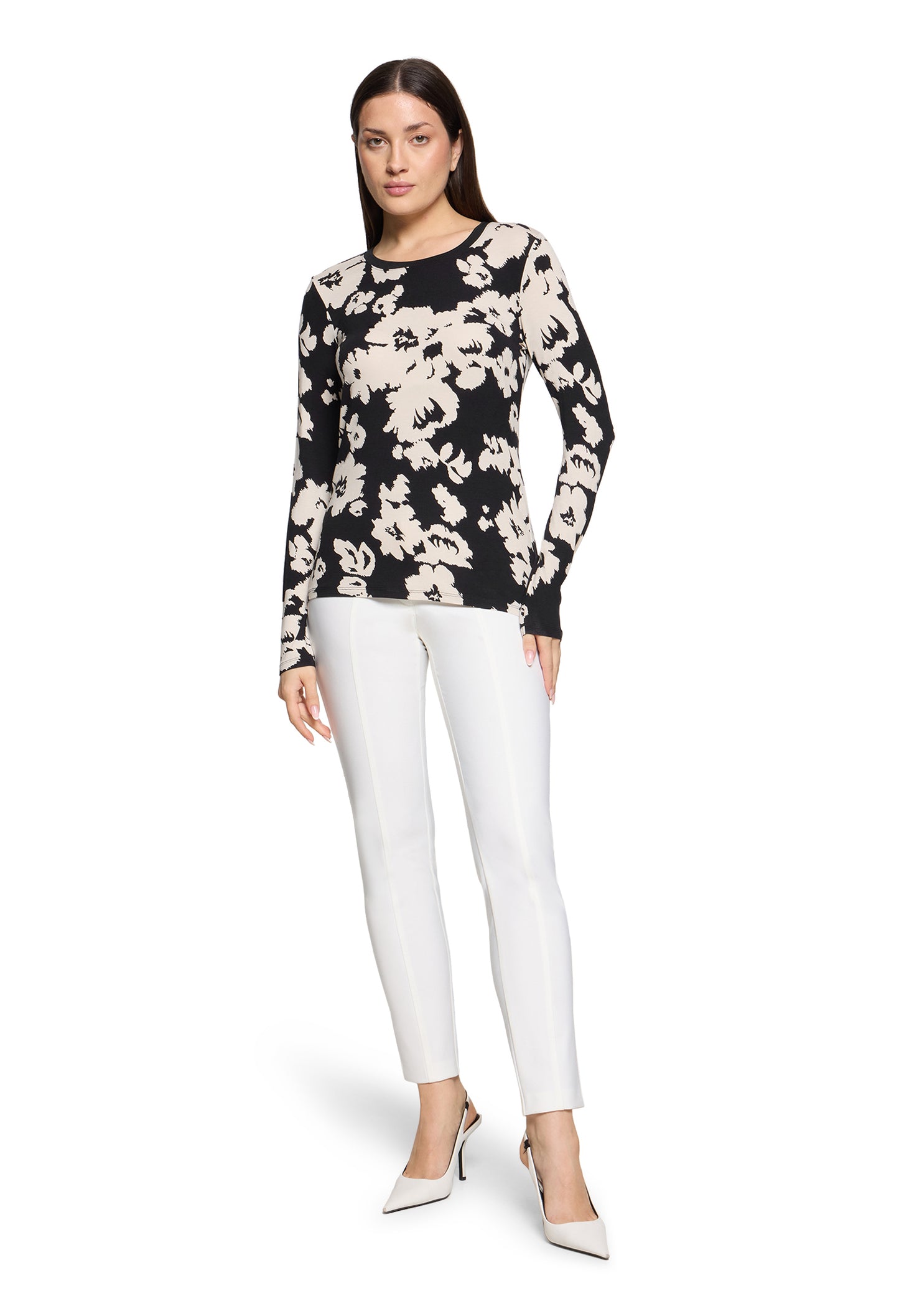 Floral Print Basic Top