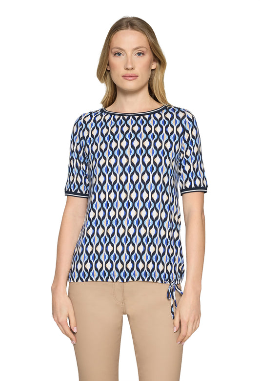 70s Geometric Print Top