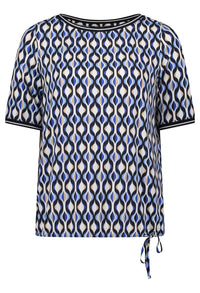 70s Geometric Print Top