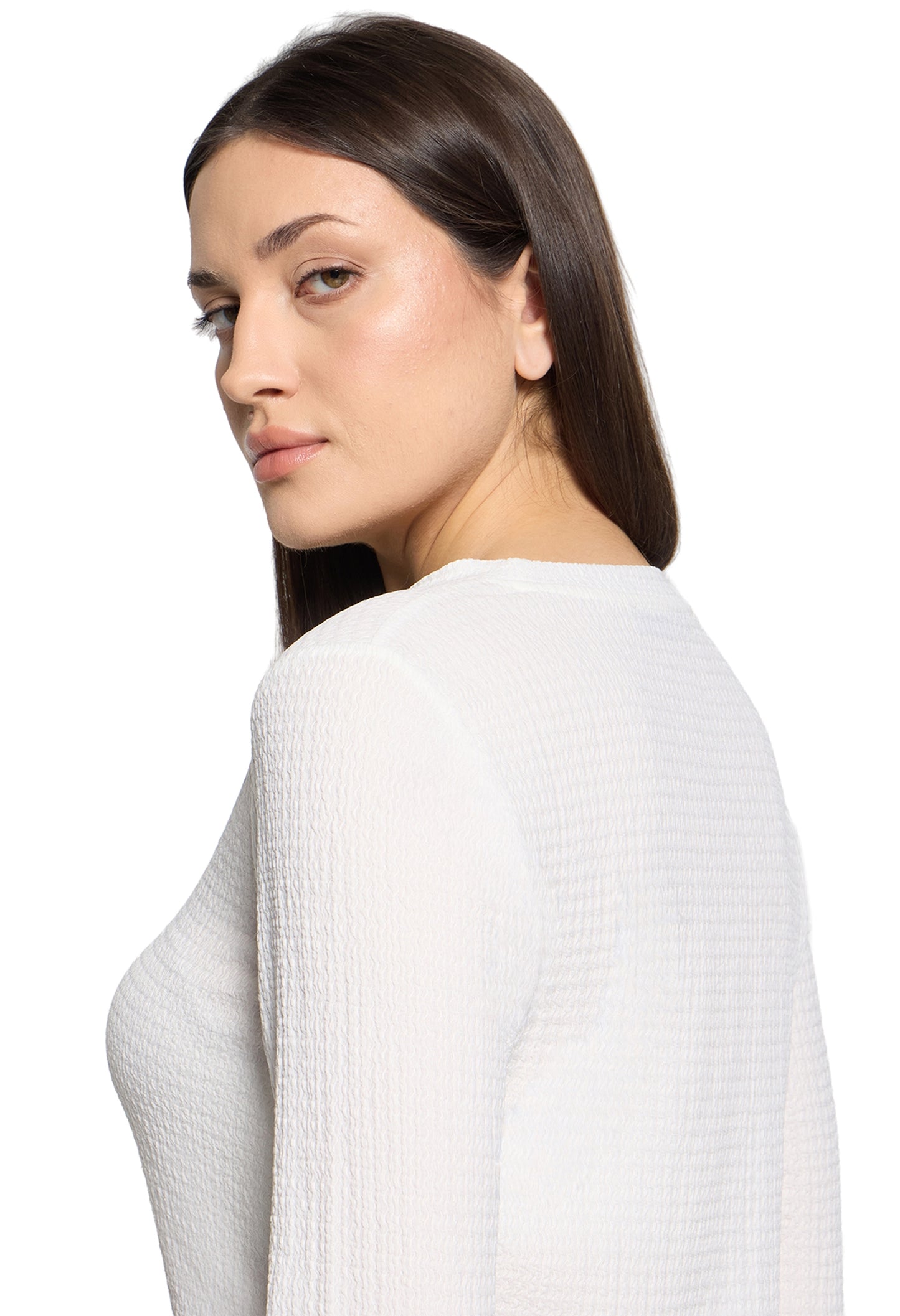 Textured 3/4 Sleeve Top