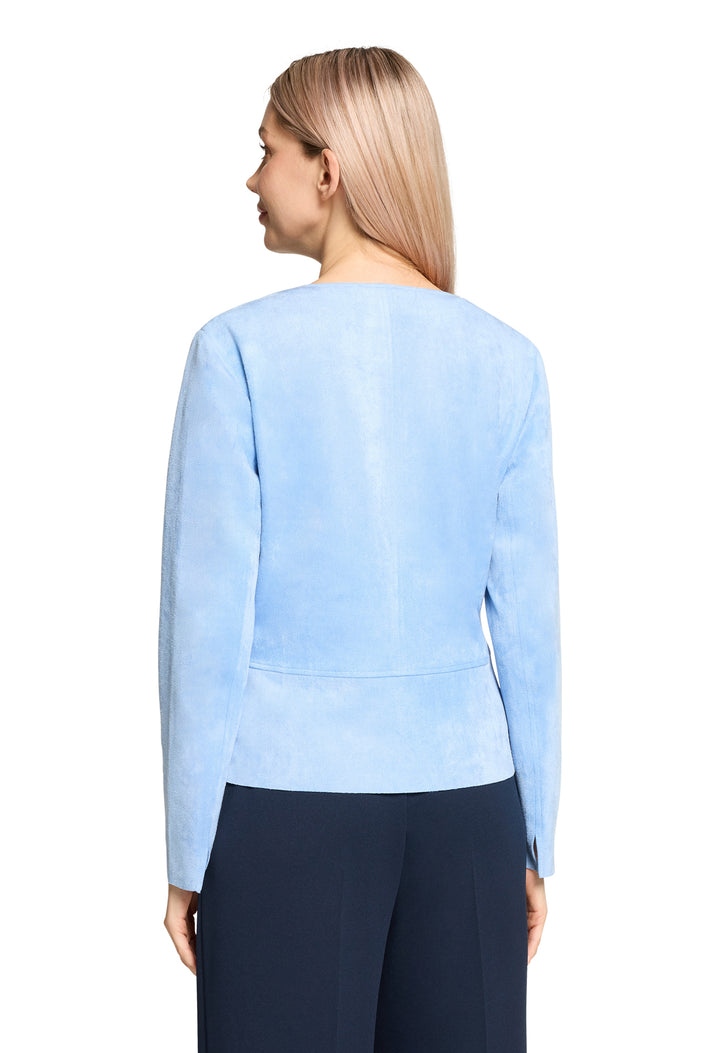 Faux Suede Zip-Up Jacket