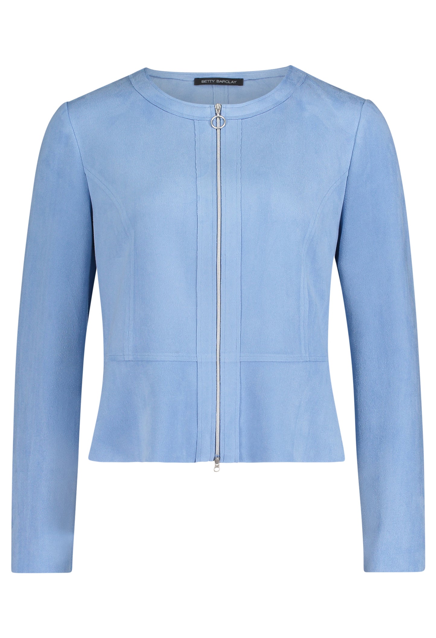 Faux Suede Zip-Up Jacket