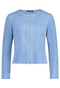 Faux Suede Zip-Up Jacket