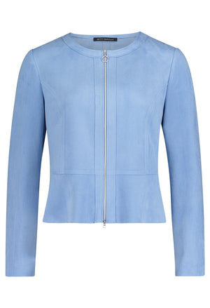 Faux Suede Zip-Up Jacket