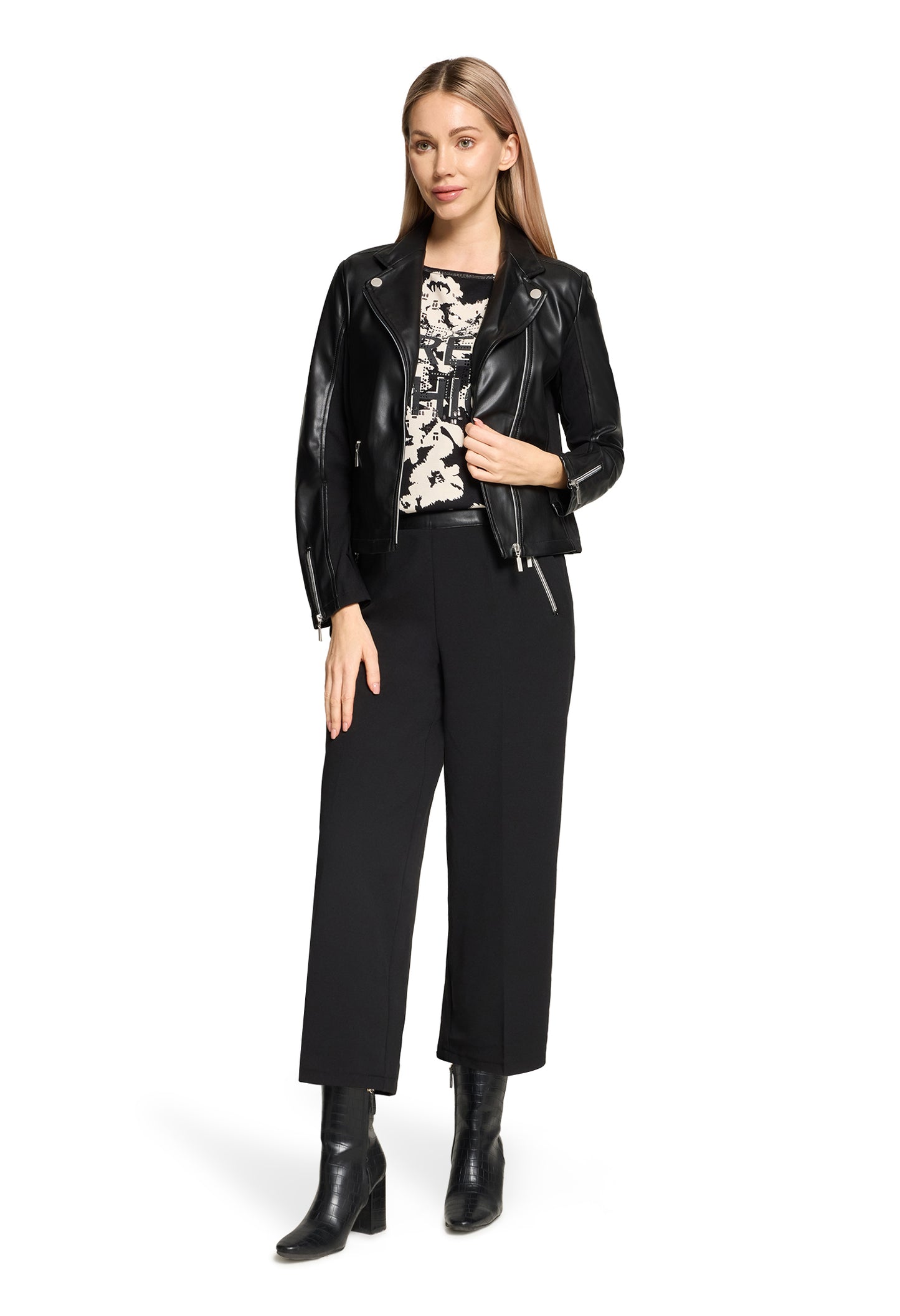 Faux Leather Biker Jacket