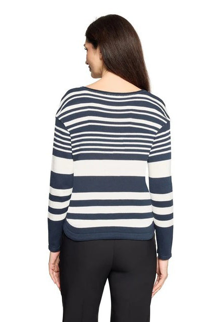 Striped Jumper With Embellished Lettering