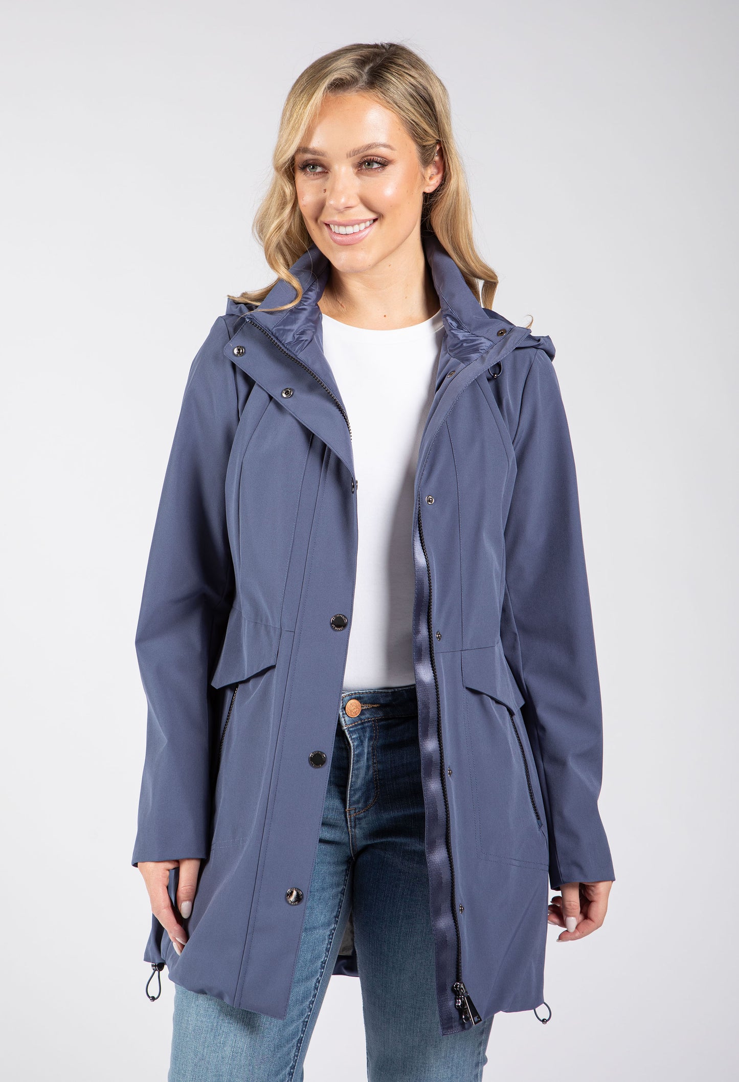 Detachable Hood Rain Coat