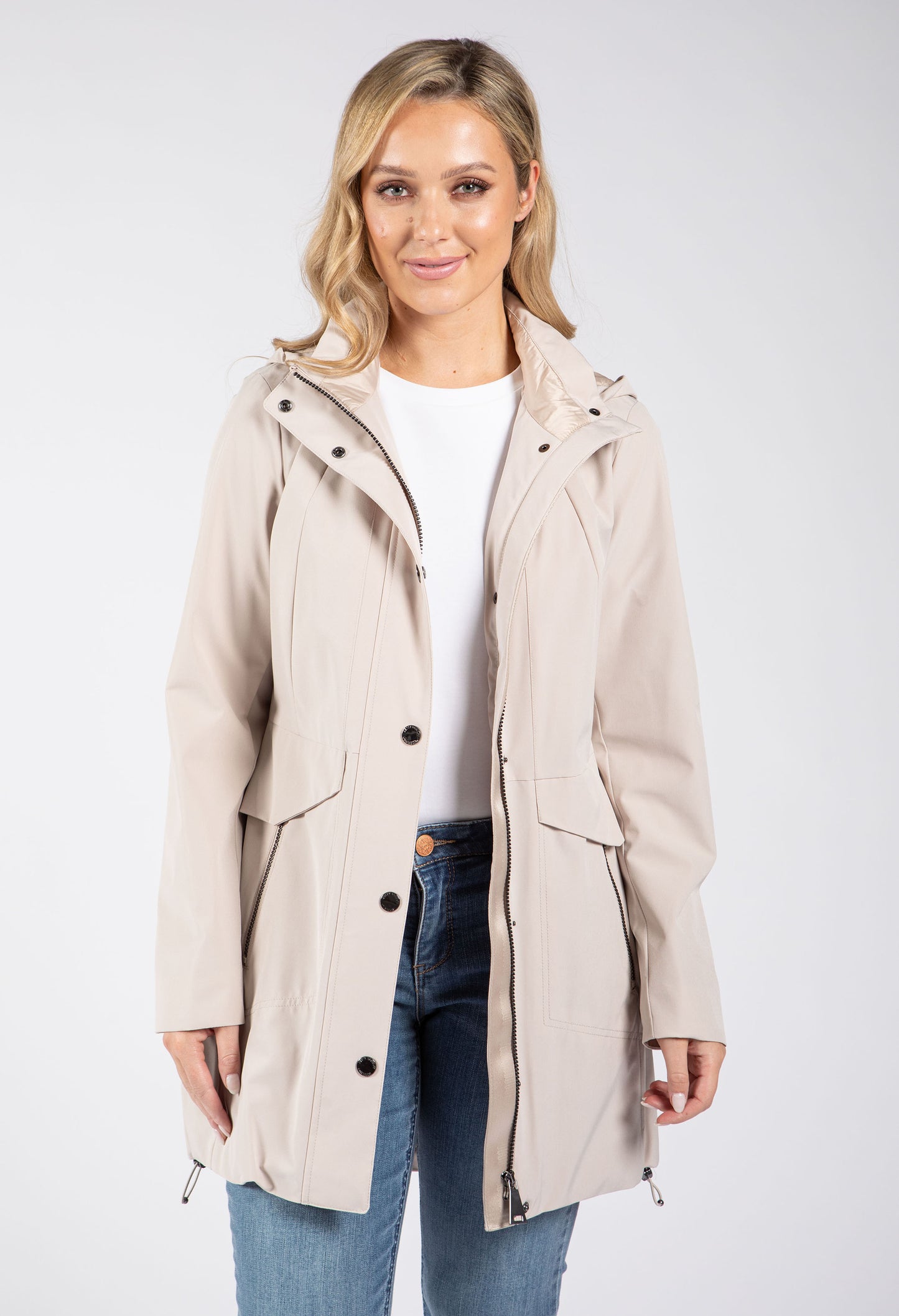 Detachable Hood Rain Coat