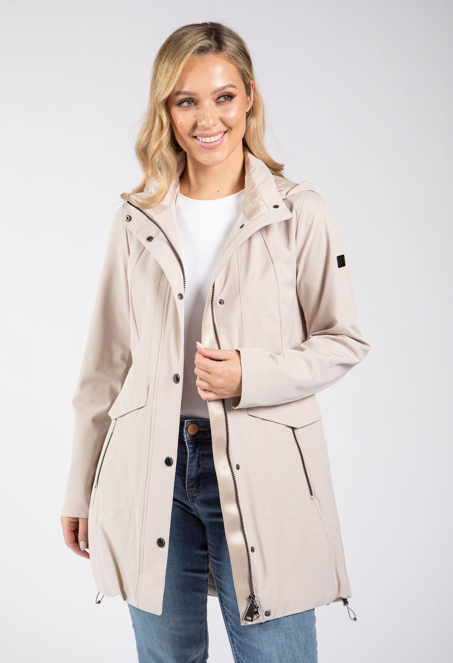 Detachable Hood Rain Coat