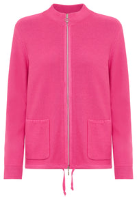 Zip-Up Knit Cardigan