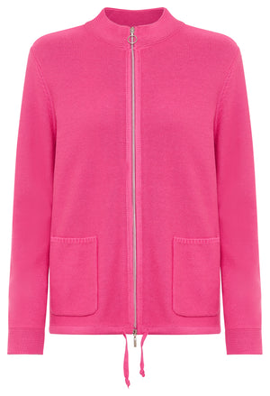 Zip-Up Knit Cardigan