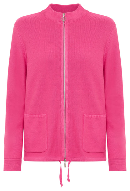 Zip-Up Knit Cardigan