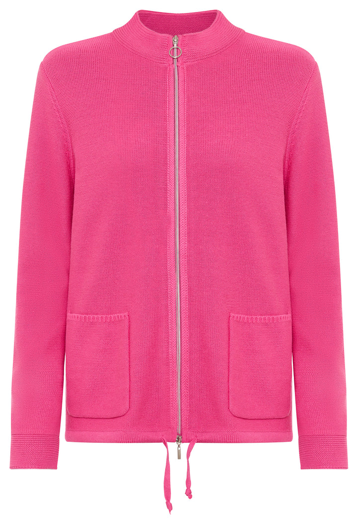 Zip-Up Knit Cardigan