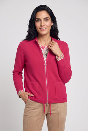Zip-Up Knit Cardigan, view 6 – Pamela Scott
