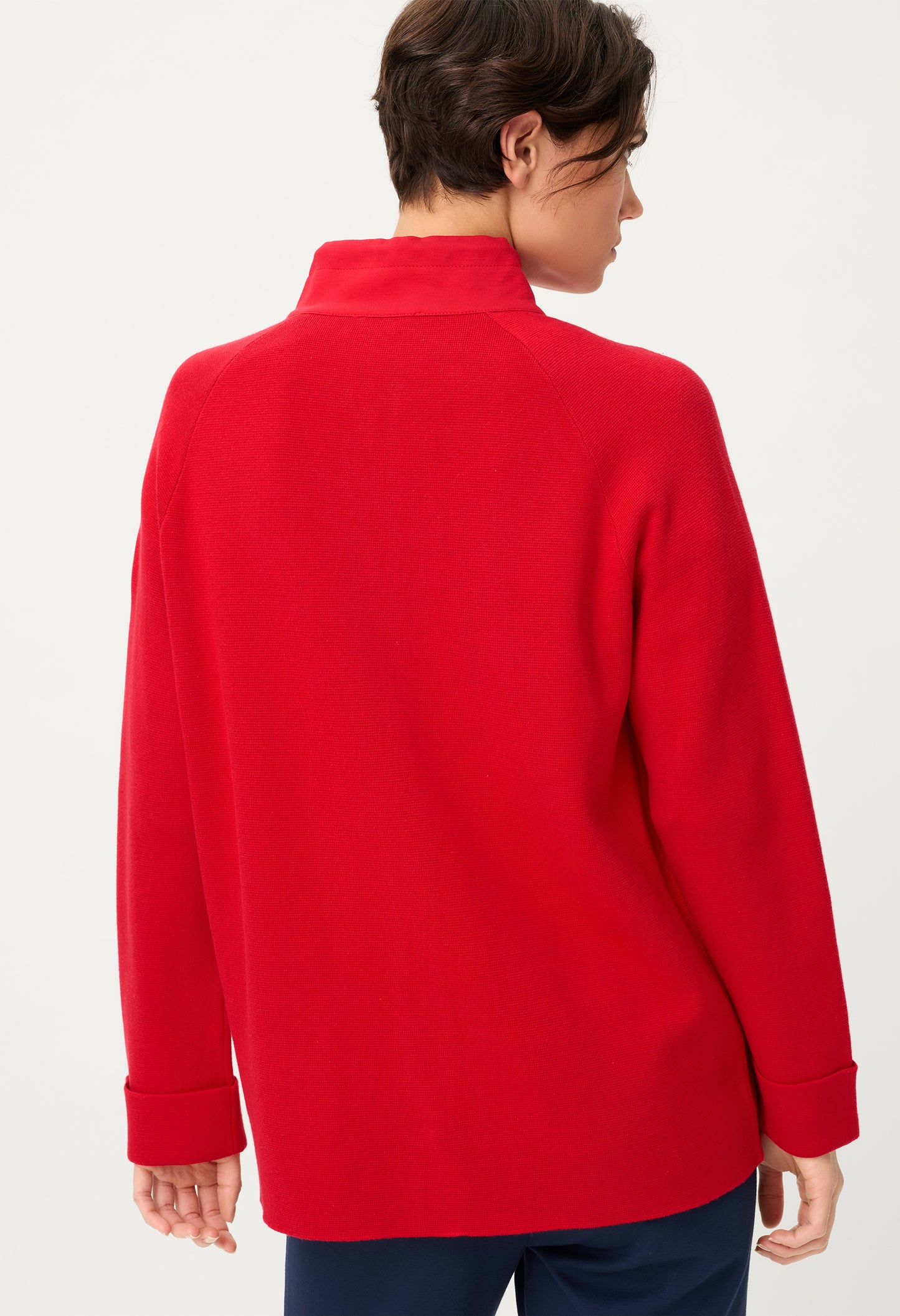 Stand-Up Collar Knit Cardigan