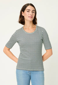 Honeycomb Print T-Shirt