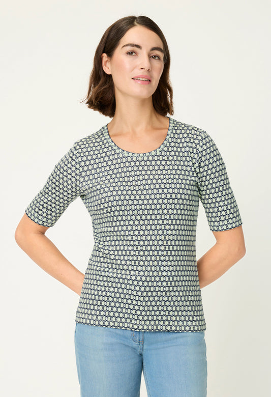 Honeycomb Print T-Shirt