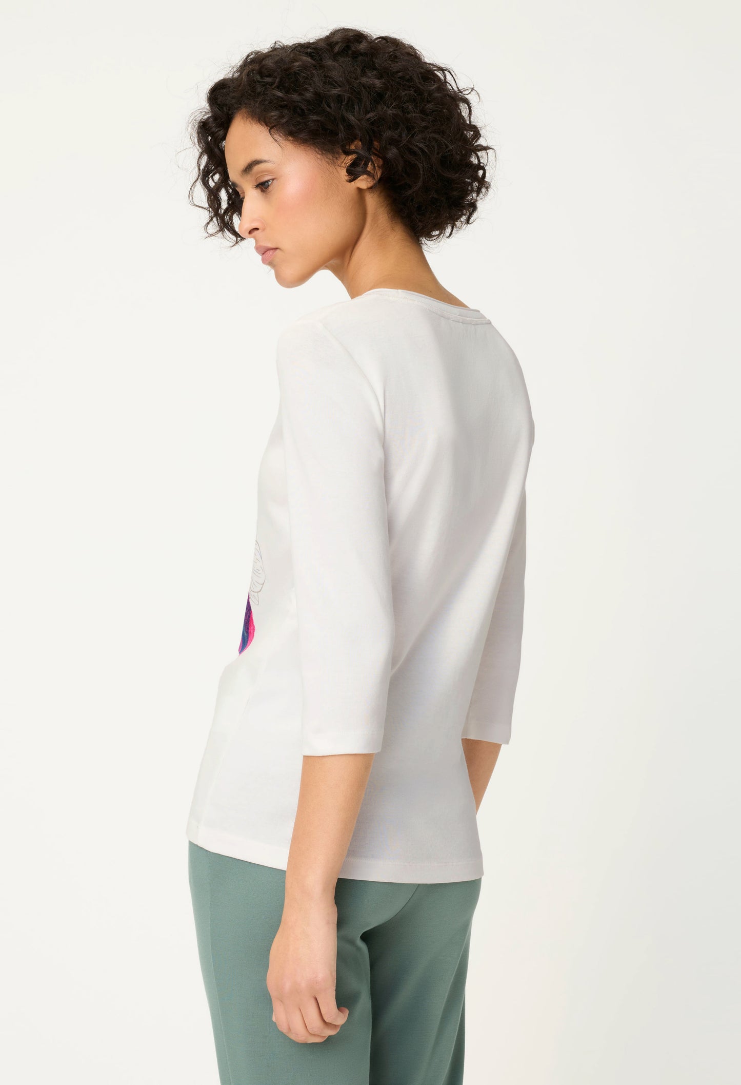 Spring Print 3/4 Sleeve Top