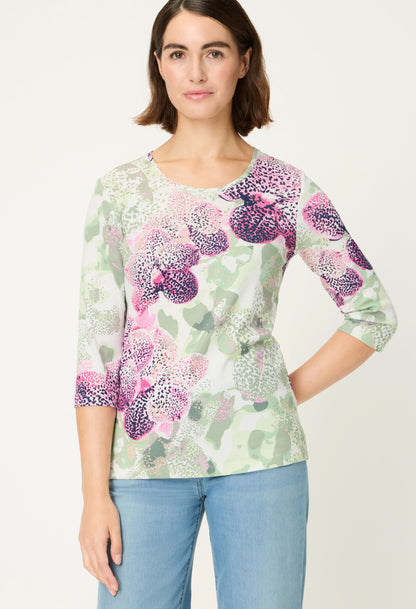 Orchid Print Top