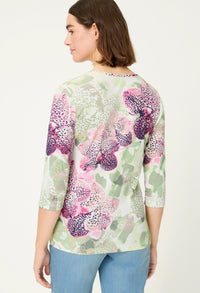 Orchid Print Top