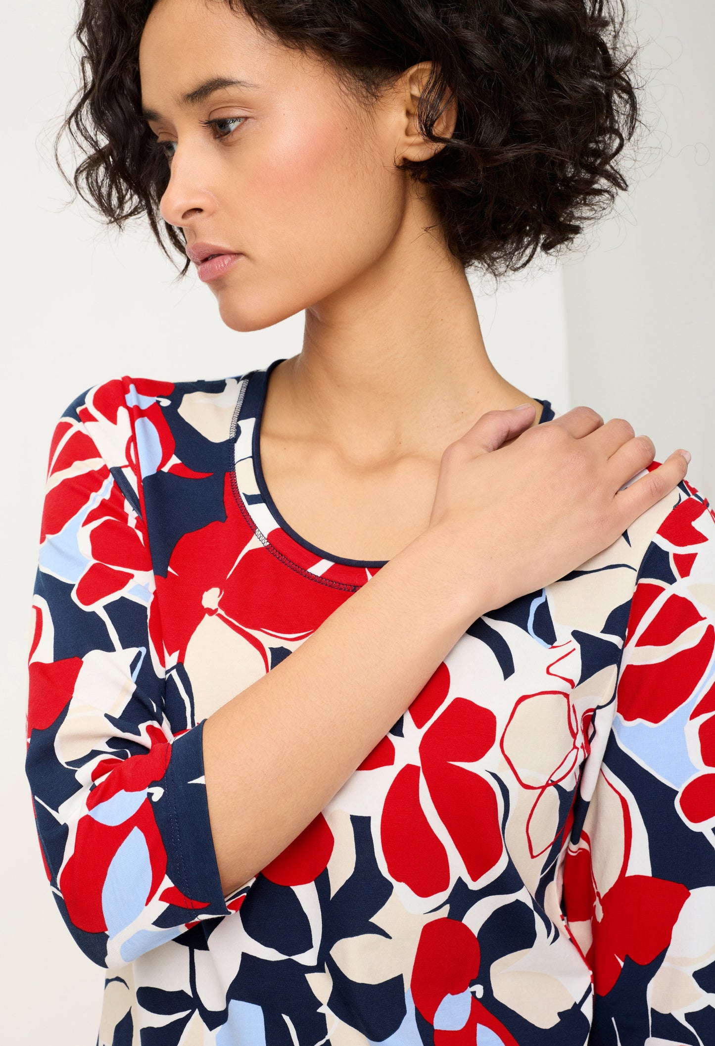 Floral 3/4 Sleeve Top