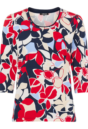 Floral 3/4 Sleeve Top