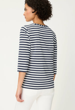 Striped Floral Top