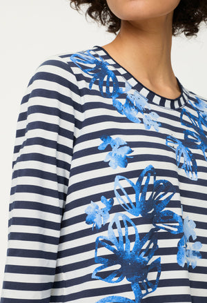 Striped Floral Top