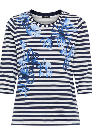 Striped Floral Top