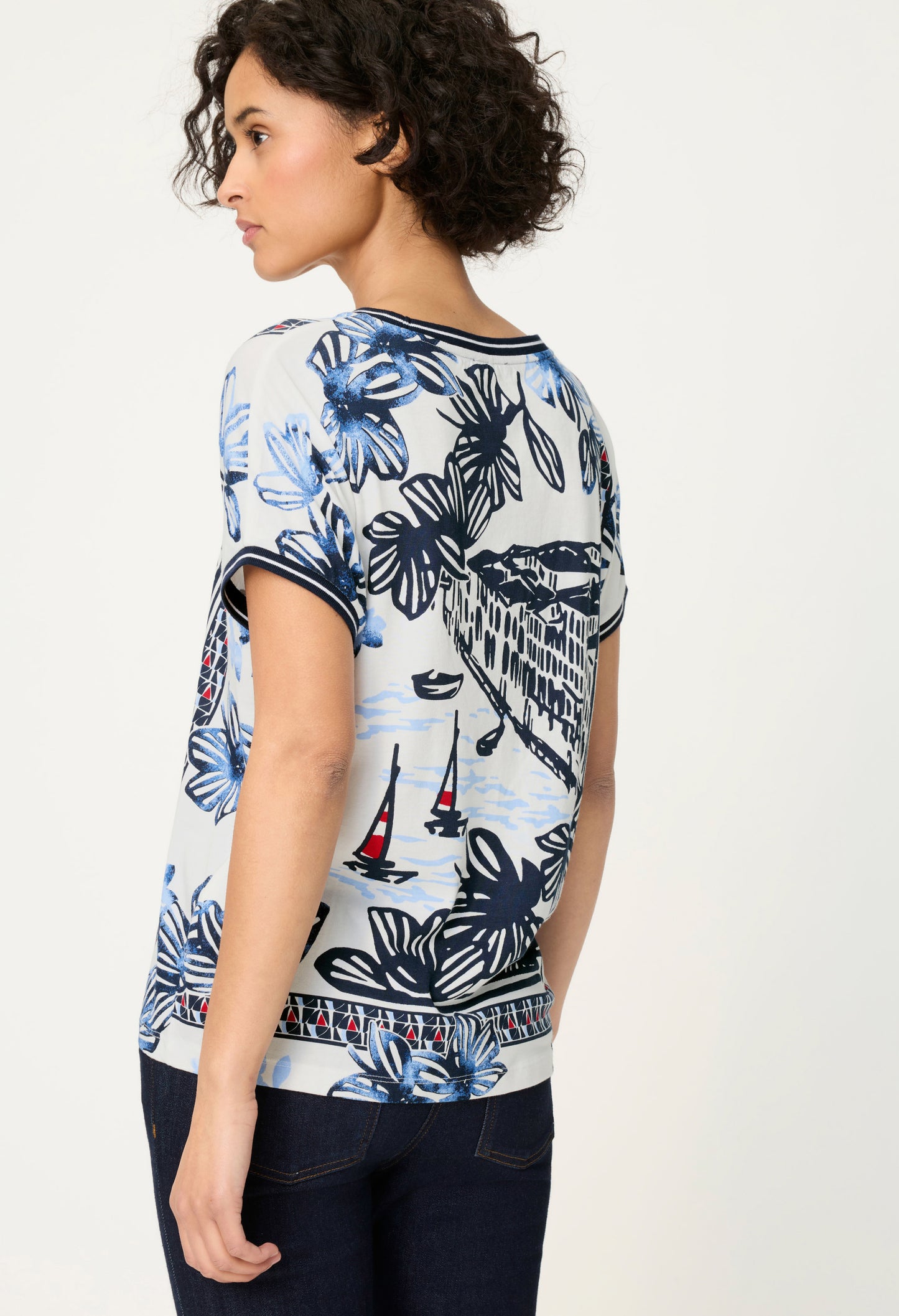 Printed Short Sleeve Top
