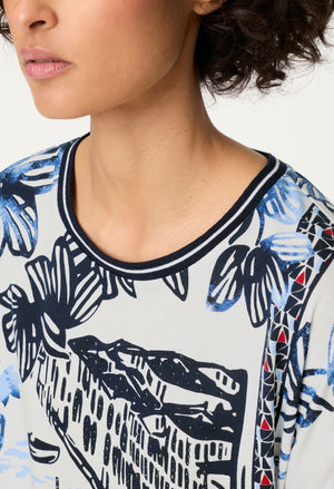 Printed Short Sleeve Top