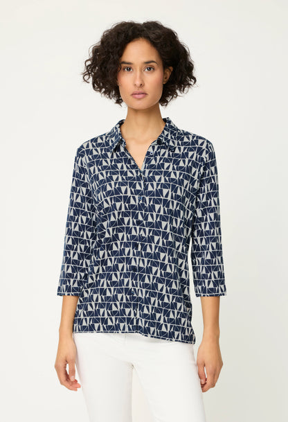 Geometric Print Blouse