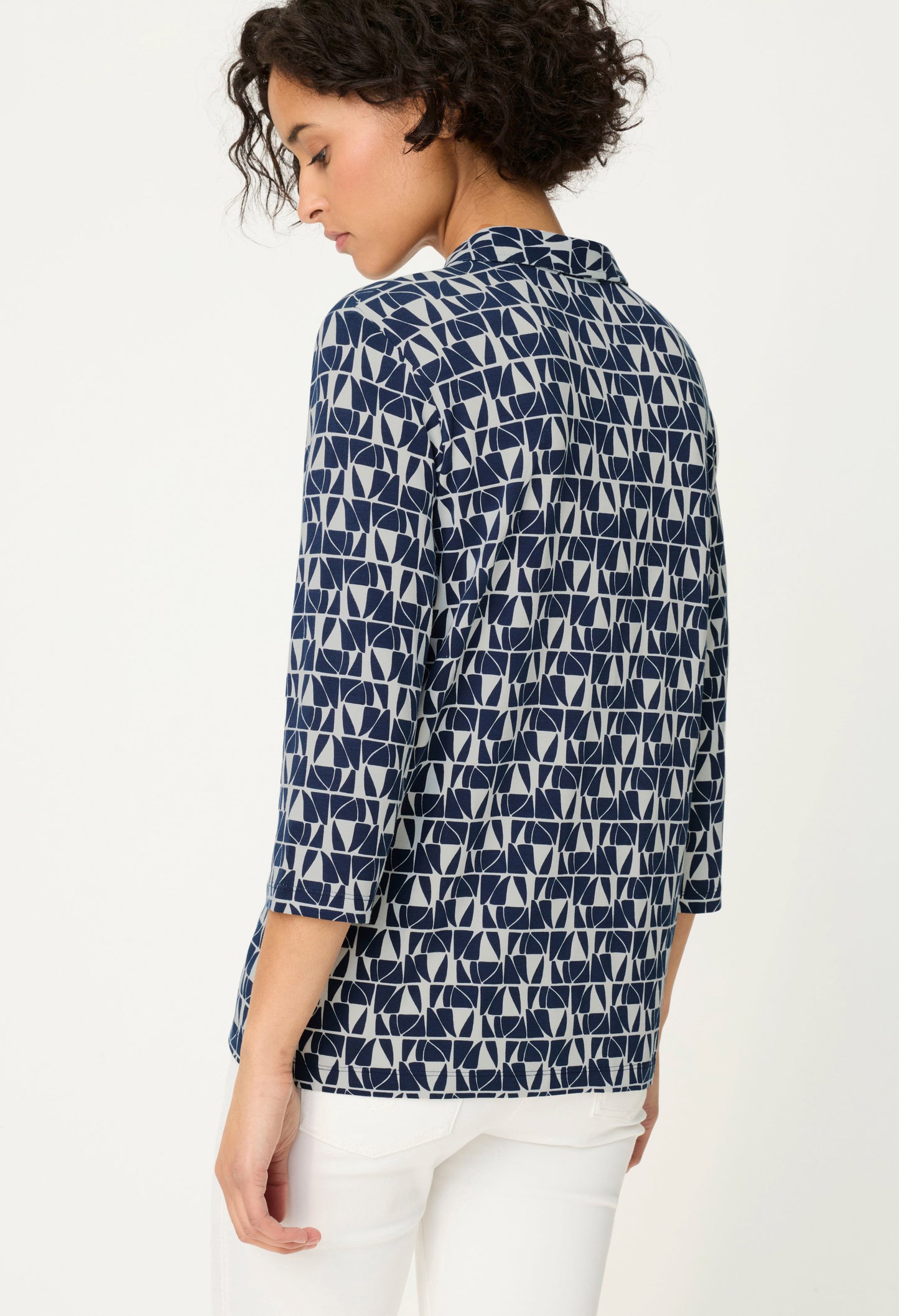 Geometric Print Blouse
