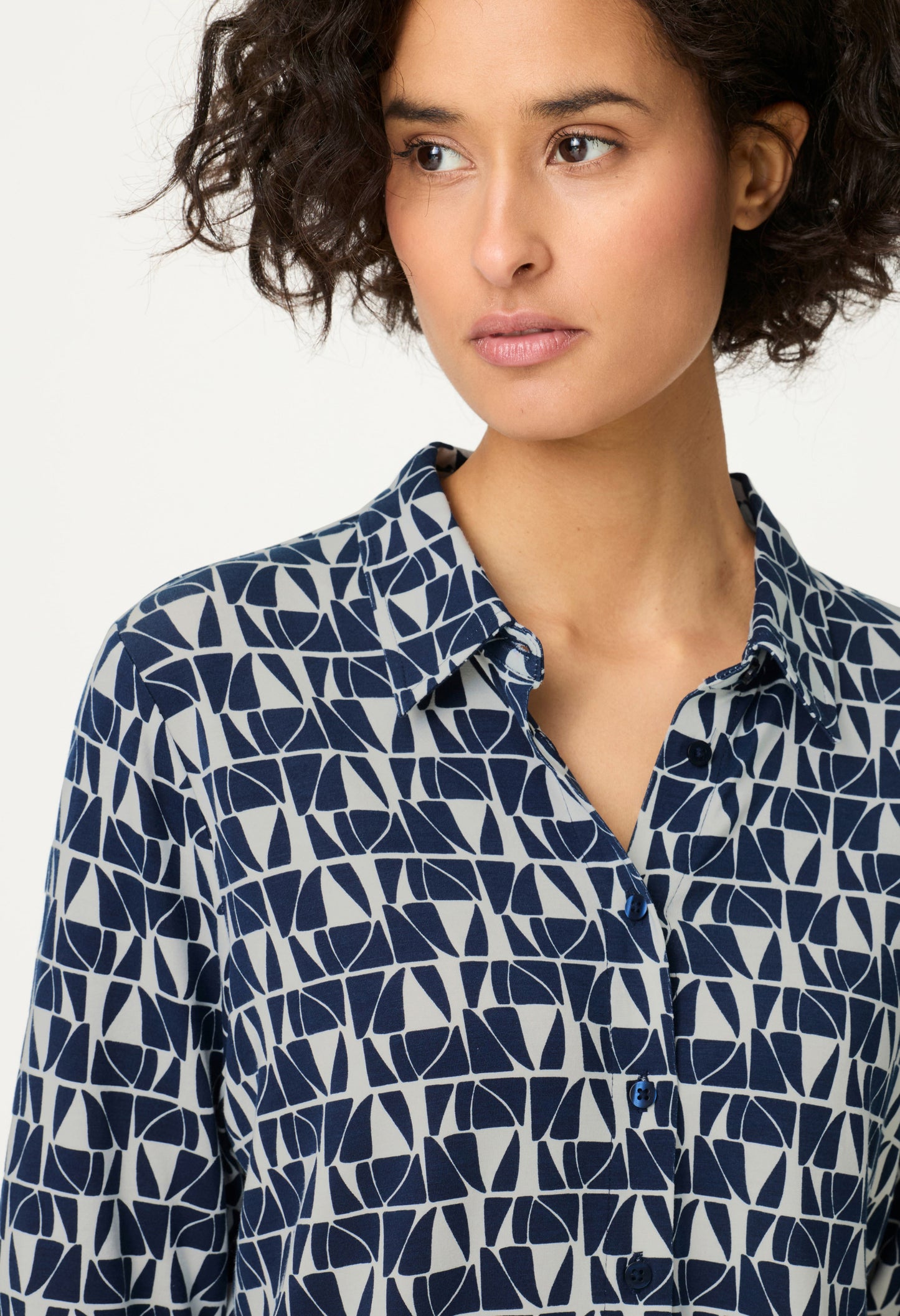 Geometric Print Blouse